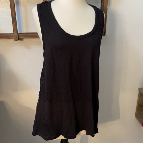 Black lace ladies Dylan top size XL bust 17-18” solid black front lace back - Picture 4 of 7